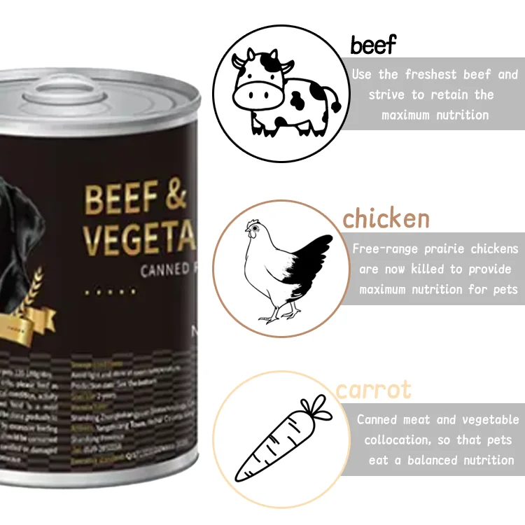 OEM/ODM Chicken Beef Vegetable Wet Pet Food Dog Snack Creamy Treats Dog Canned Food