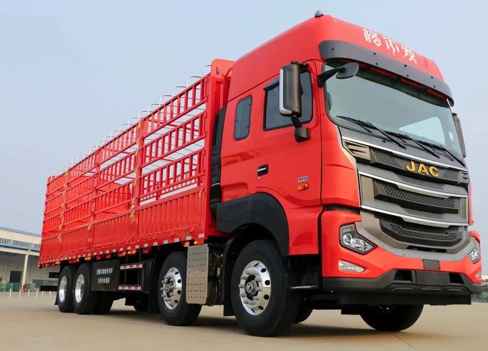 China Brand JAC  Cargo Truck 490hp 8x4 Fence Lorry Truck Euro VI Auto Transmission Dumper Truck for Sale