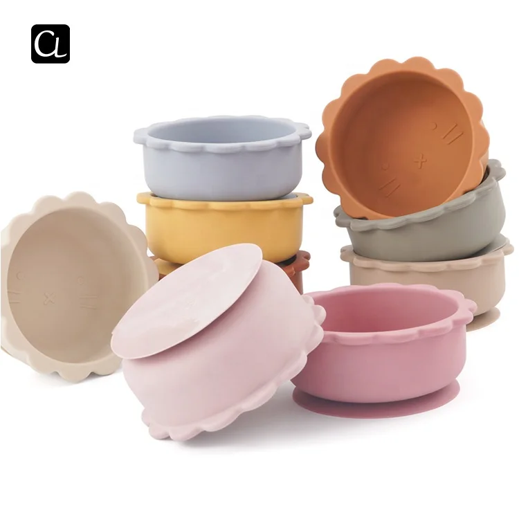 2023 New Design Kawaii Cartoon Animal Shape Bowl For Children Feeding Solid Food Dishes Plates Dinner Appliance Spoons Tableware