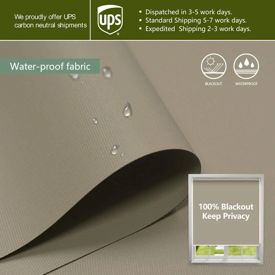 
Motorized Wireless Rechargeable Blackout Voice Control Window Shades Compatible With Wifi Box Smart Roller Blind 