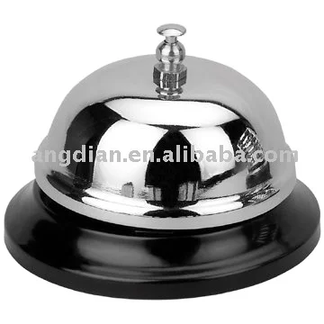 
85MM chrome finish clear ringing reception bell and portable suitable for Hotels manual power call bell 