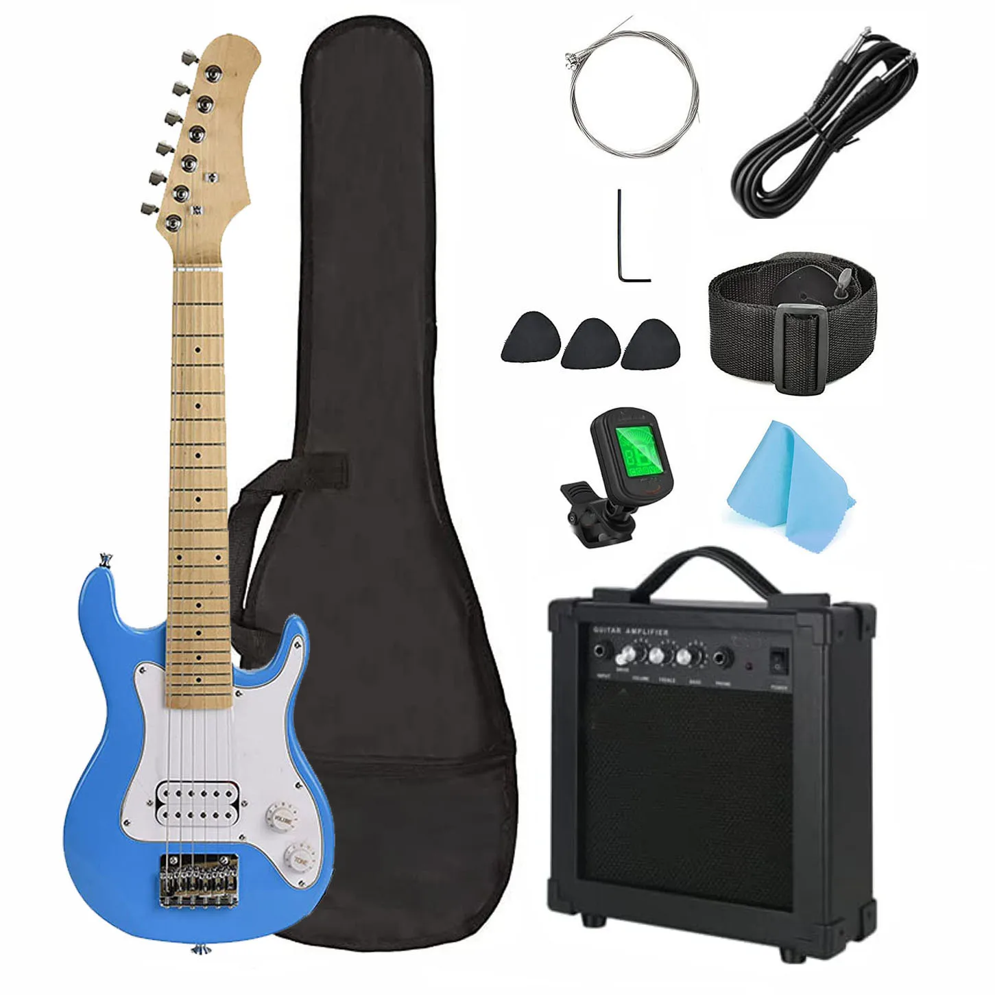 Electric guitar kit 30 inch guitar with amplifier and  Accessories for children MINI GUITAR KIT