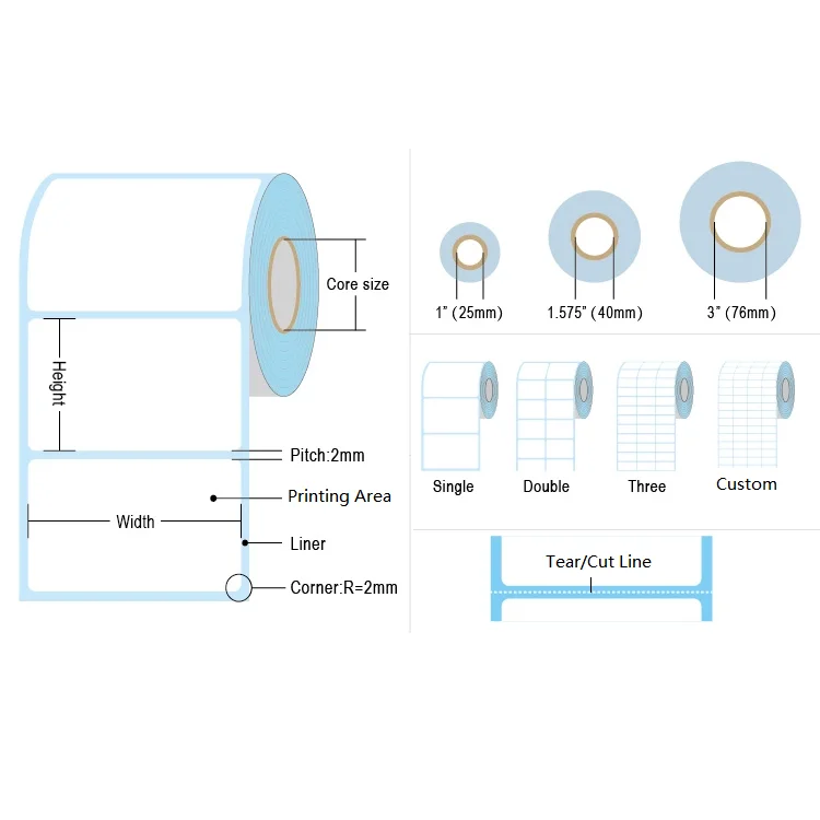 Waybill 100*150mm labels 4x6 Direct Thermal Shipping Label Roll For Amazon Ebay Packing A6 Address Stickers