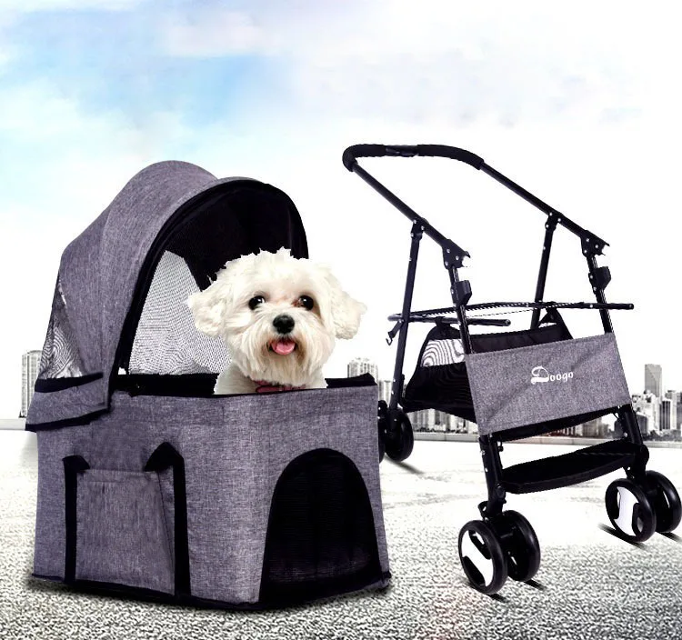 HANDOU Luxury pet stroller travel 4 wheel dog strollers small dogs pet stroller for dogs