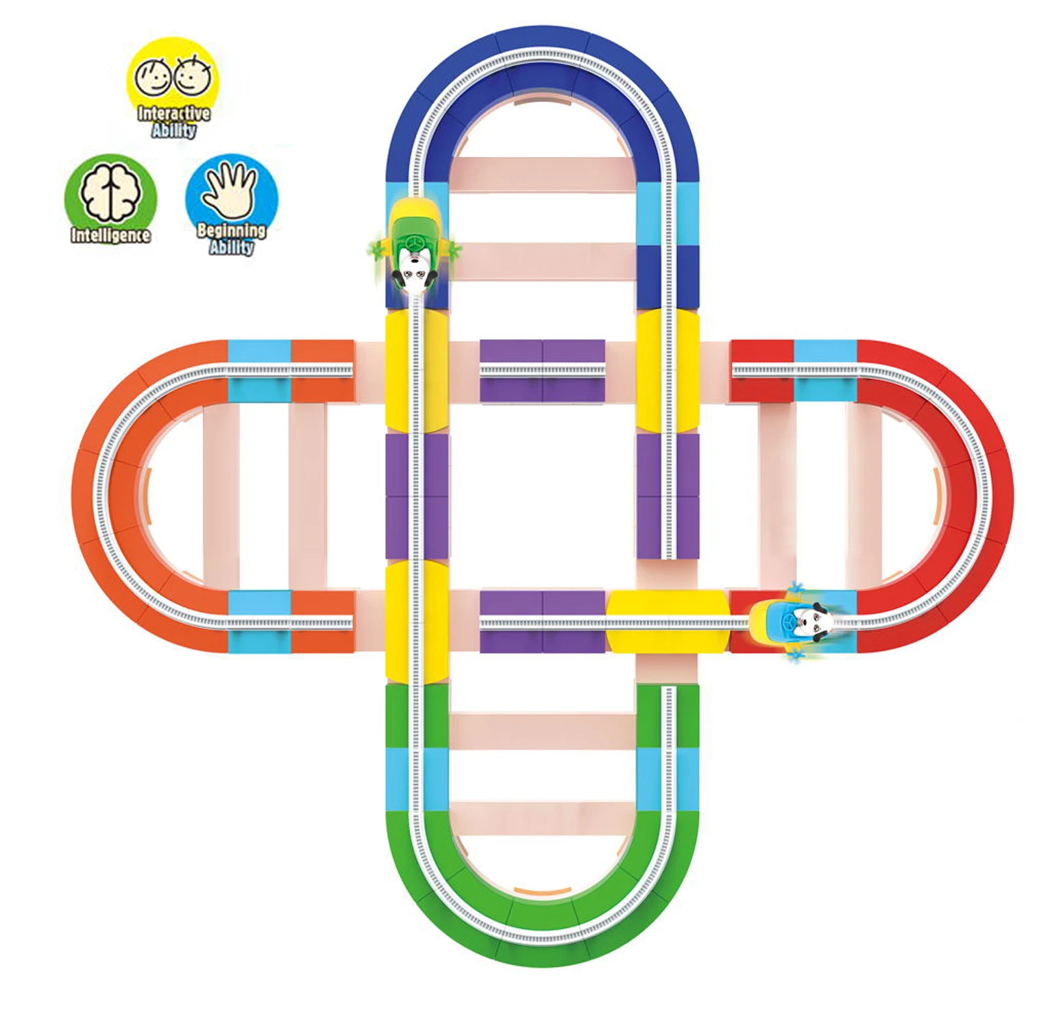 80 см Новый Строительный Блок поезд играть на стене пластиковый мини Электрический поезд