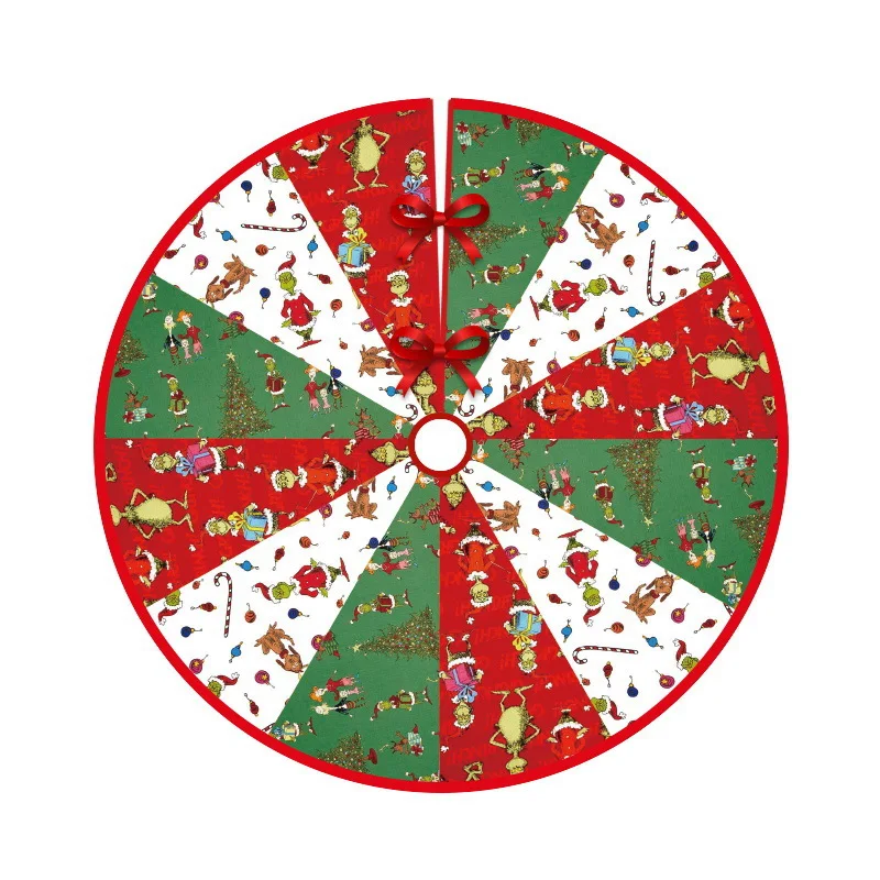 New Christmas Tree Skirt Apron Christmas Tree Carpet Ornaments Christmas Table Runner And Chair Cover For Home Decorations