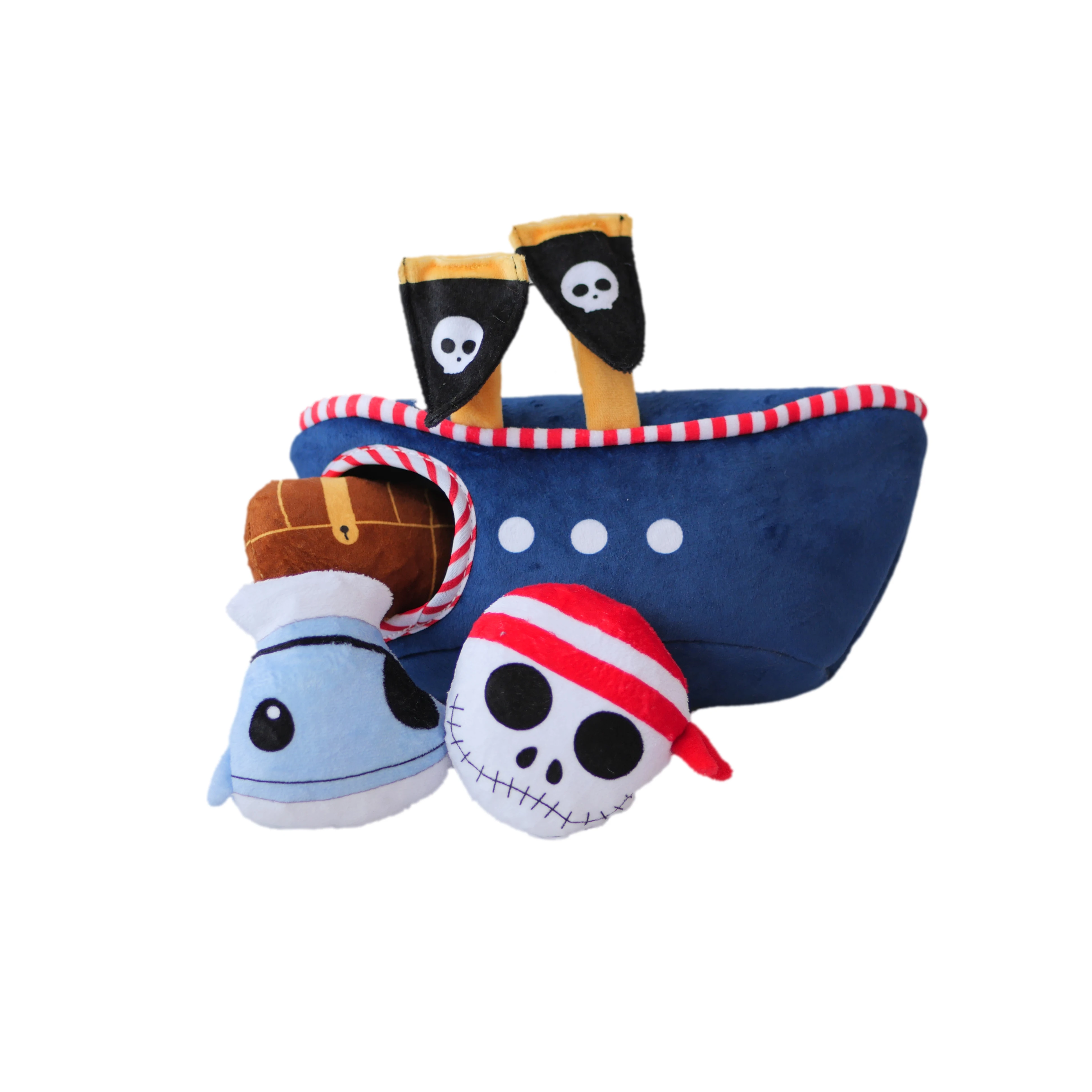 Customize Pirate Monkey Plush Toy Soft Stuffed Hanging Animal Toy Coconut Tress