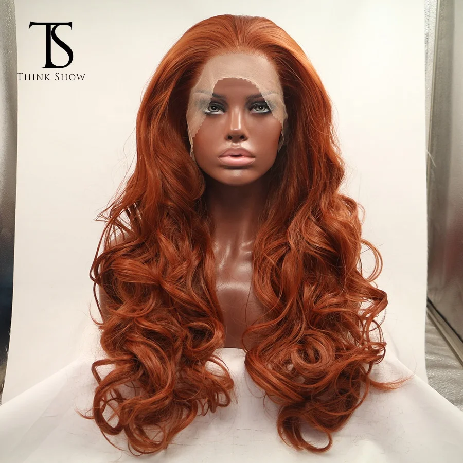 
Synthetic lace front wigs French lace factory price high quality custom package 