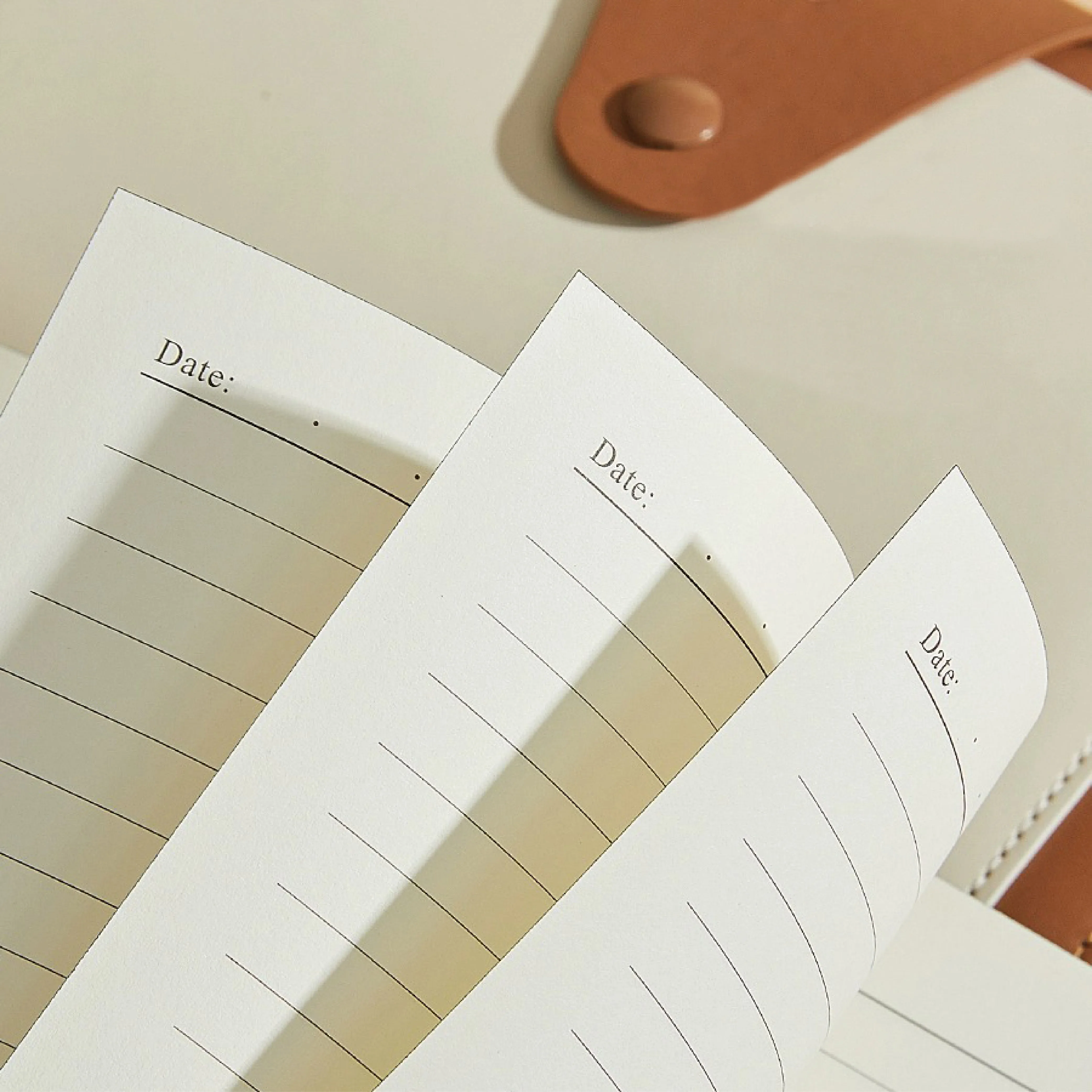 High quality A5 thick notebook custom logo business hardcover with pocket buckle travel diary planner edges printed note book