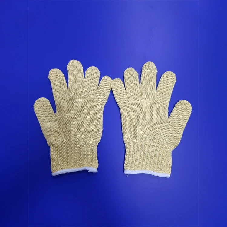 Customized Factory Wholesale Aramid Knitted Heat Resistant Glove Para Aramid Yarn Knitting Gloves