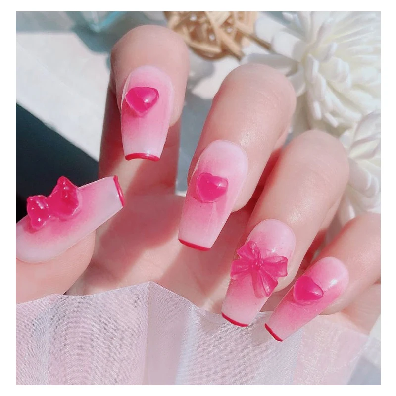 BIN Flower 7 grids box Light Change 3D Flat Back Nail Art Accessories light change nail art decoration