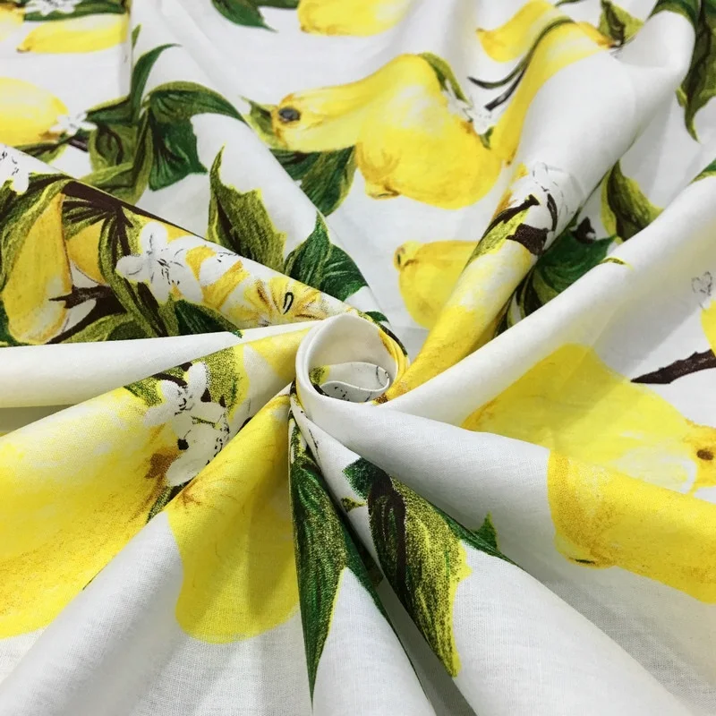 Fonesun-C582, принт с лимонами, ткань