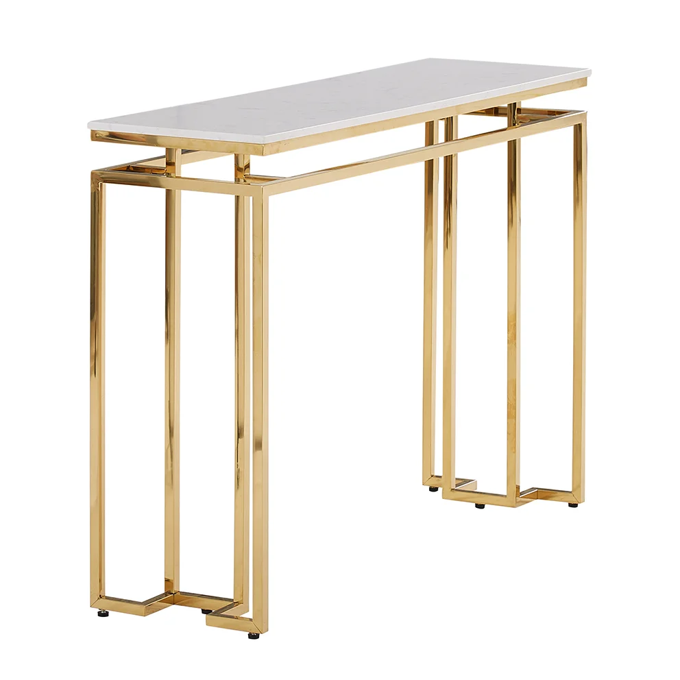 Modern minimalist console table light luxury Wrought Iron Metal console cabinet marble new Chinese console cabinet shelf