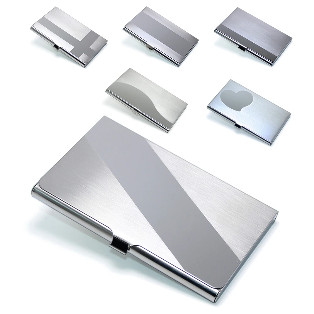 2024 Cheap Advertising Specialty Business Gifts Metal Card Wallet Box Holder Credit Bank Cards Stainless Steel Name Card Holder
