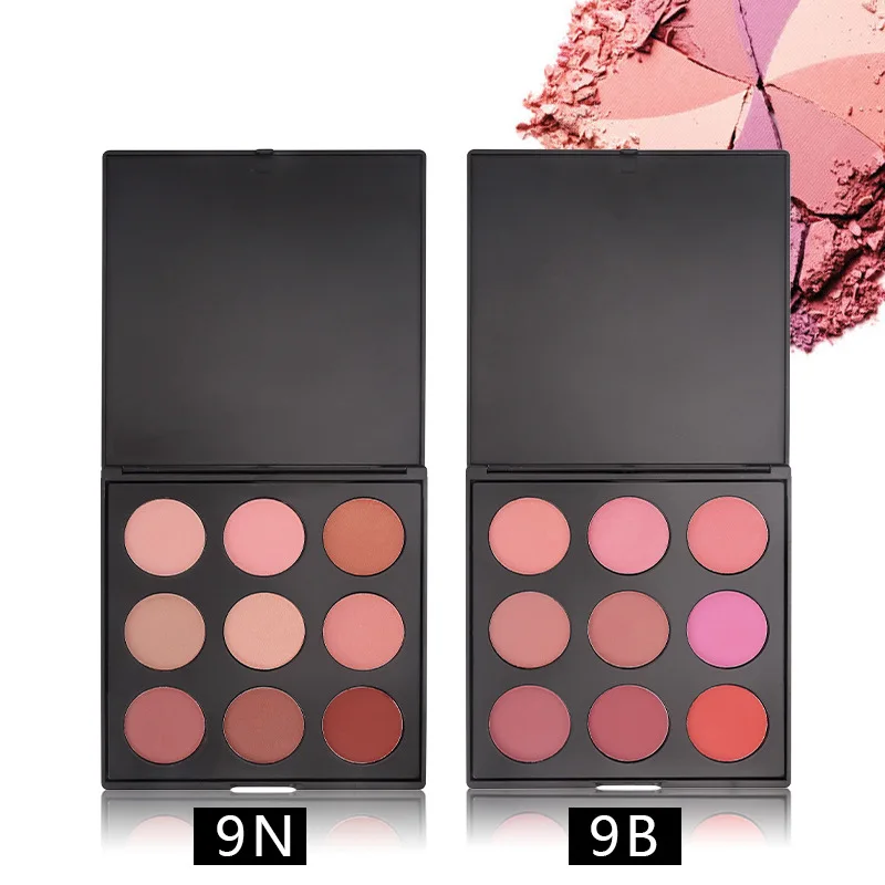 Cosmetics makeup make your own brand Wholesale waterproof long lasting 9 color blush makeup