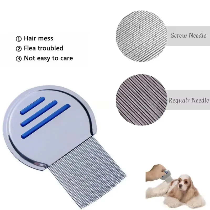 RTS Factory Stainless Steel Terminator Lice Comb Kids Hair Rid Headlouse Super Density Teeth Remove Nits Comb Nit Free