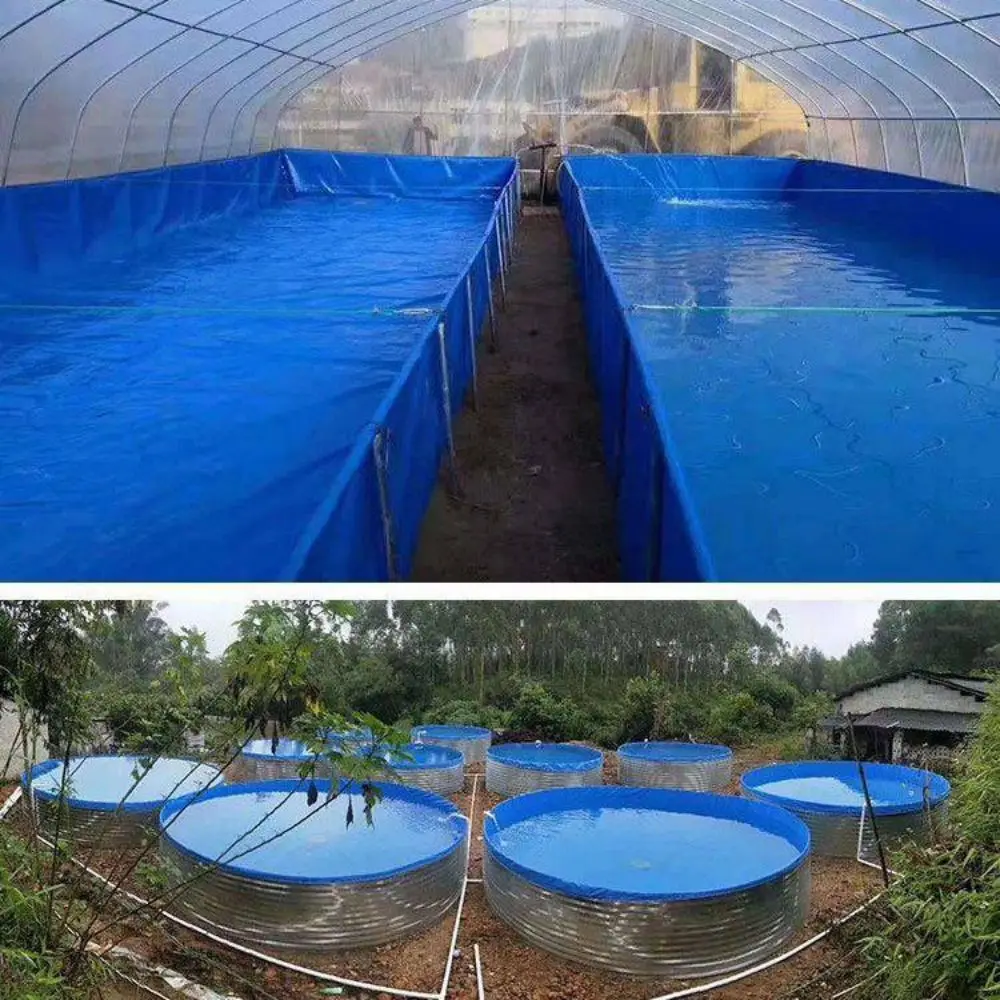 Wholesalers Large round PVC canvas aquaculture tilapia & shrimp Ras system fish  farming tank