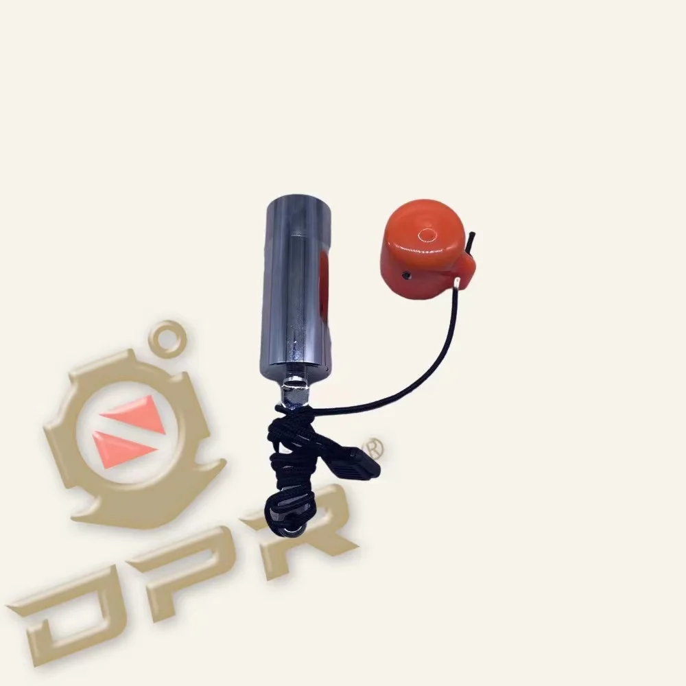 Scuba Rattle Stick Silver with Clip Diving Pointer Stainless Signal Loudest