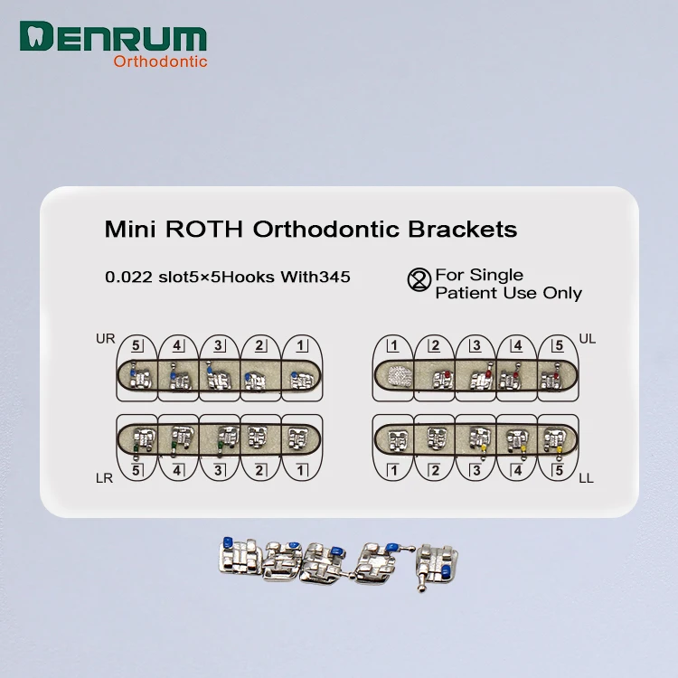 Dental Orthodontic Monoblock Mim Metal Roth Braces Brackets