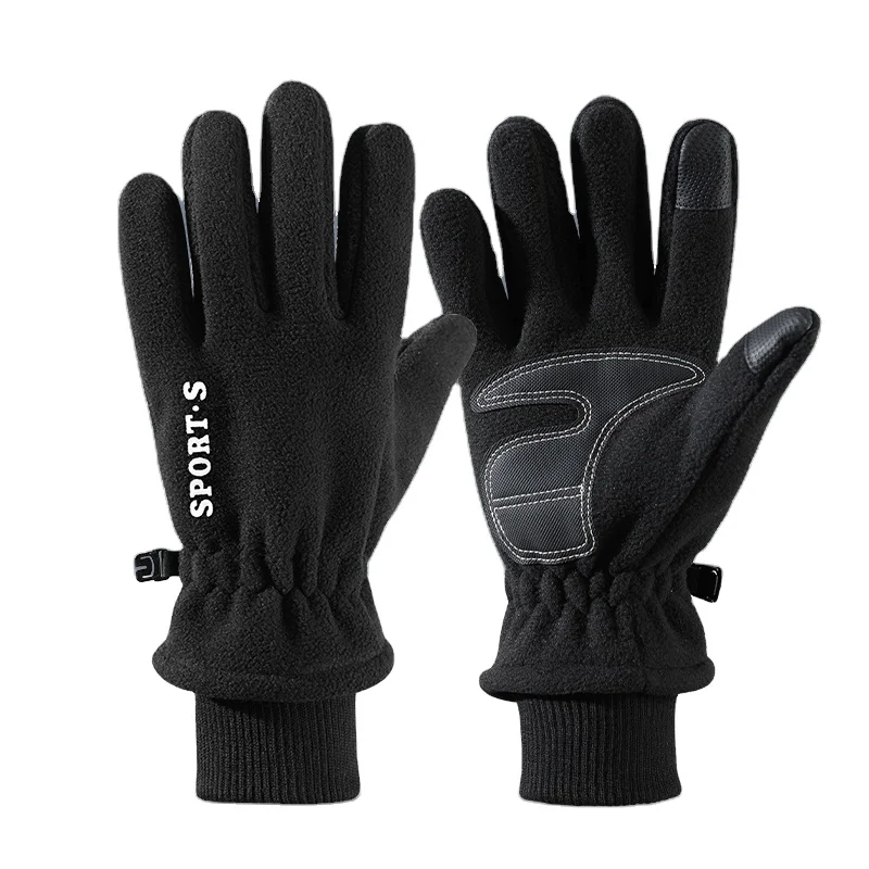 Non-Slip Palm Men Winter Warm Gloves Thicken Touch Screen Gloves