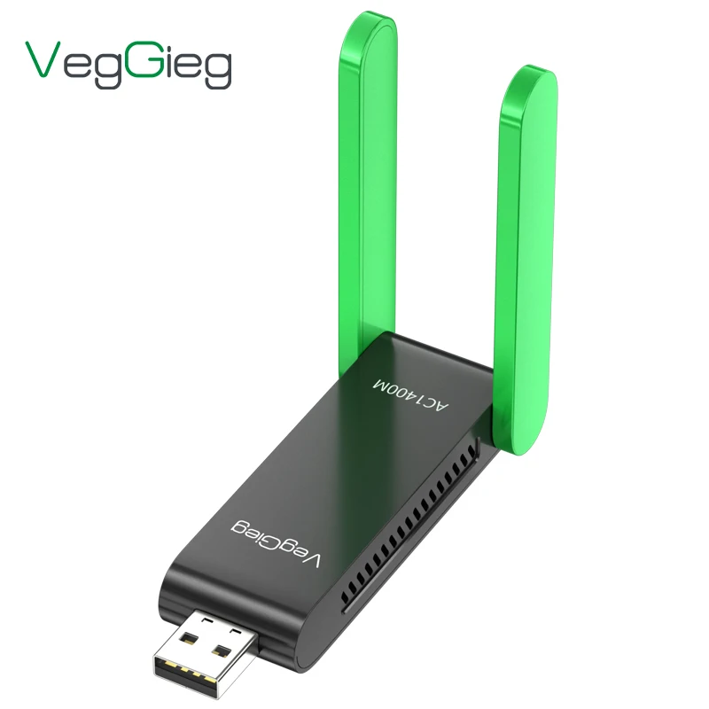 Veggieg Dongle USB Wifi USB Wi-Fi сетевая карта 1400 м USB Wifi адаптер для ПК