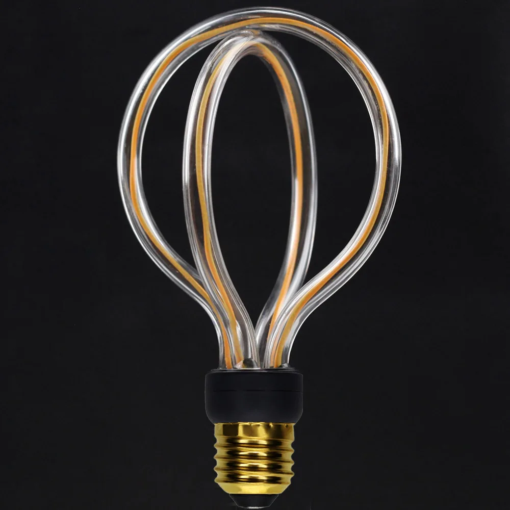 New shapes flexible filament linear light bulb retro soft LED filament creative line LED bulb