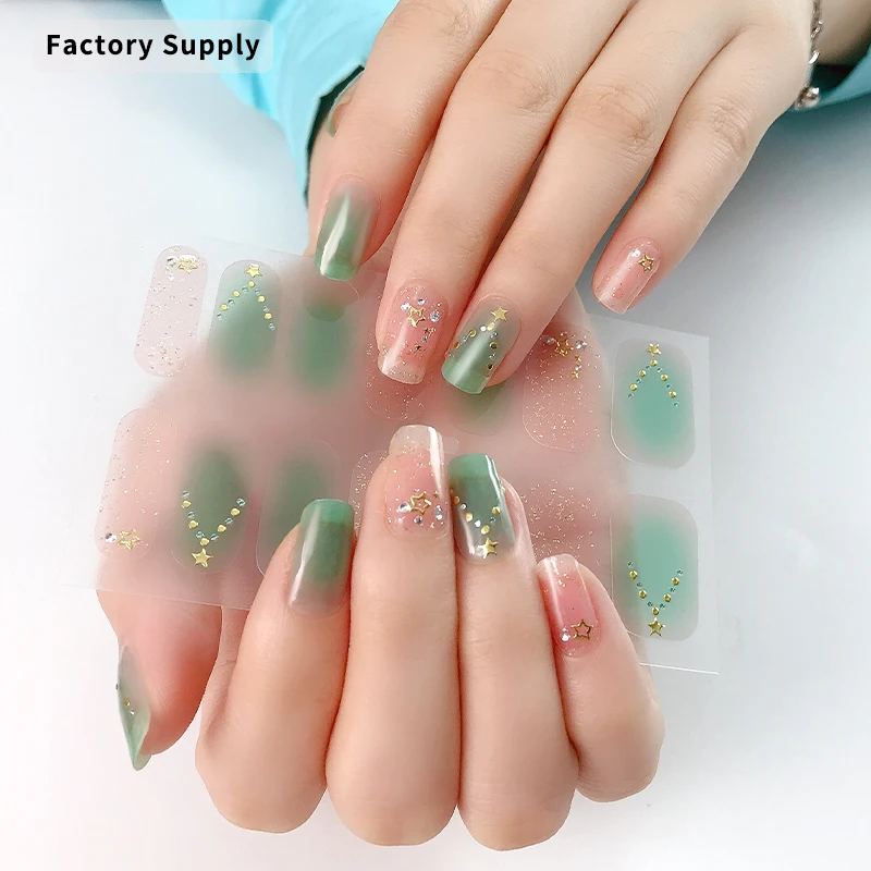 New Hot Top Quality Pink Nail Sticker Japan 3D Nail Wraps Factory From China