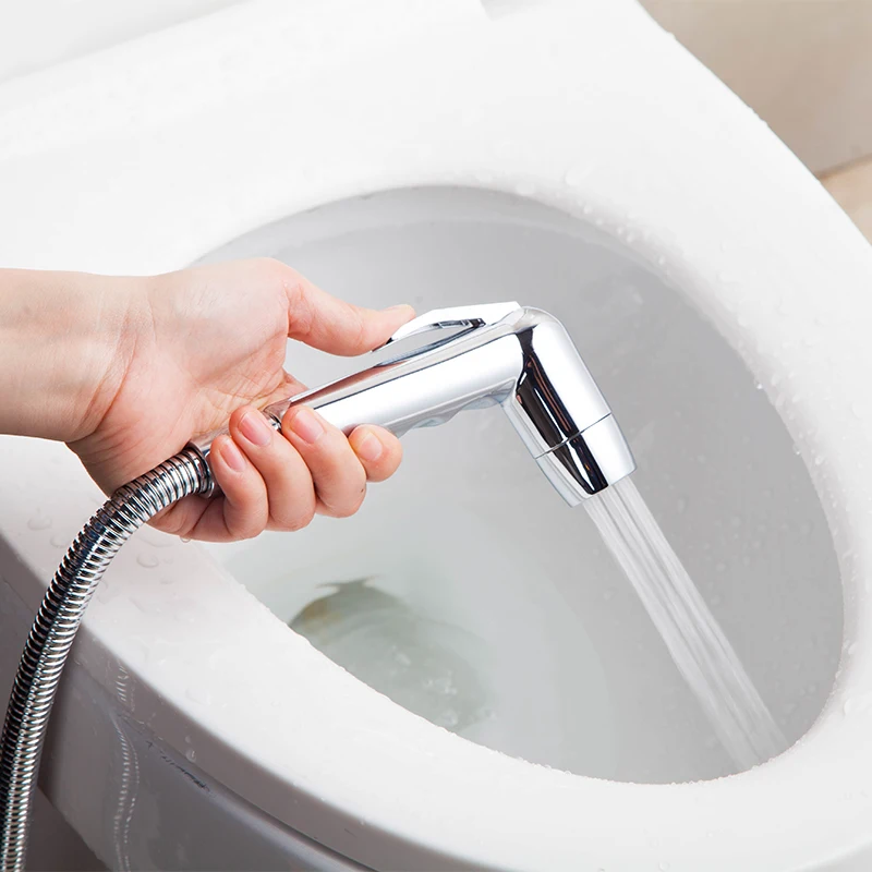 GEE-N Silver Modern ABS Spray Gun Bidet Sprayer Wall Mounted Personal Hygiene Muslim Shattaf