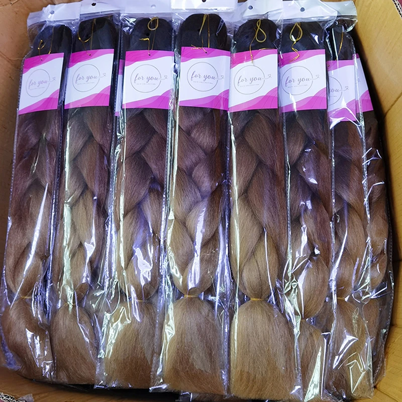 New three tones 48in unfold 100g ombre jumbo braid Hair Extension