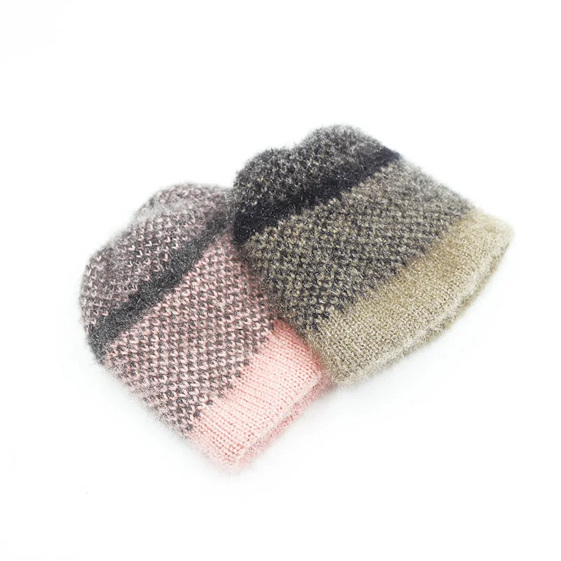 Amazon Wholesale Versatile Thick Crochet Casual Outdoor Ski Winter wool Knitted Beanie Hat