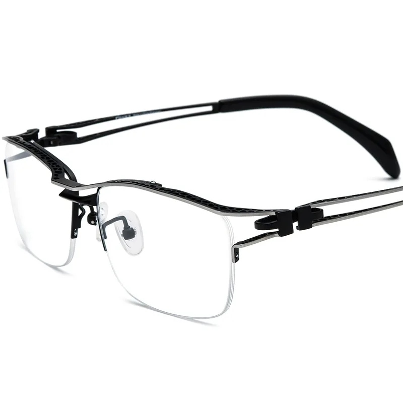 High Quality Anti-Blue Light Optical Lenses Blocking Glasses Fashion Style Aluminium Magnesium Alloy Black Brown River