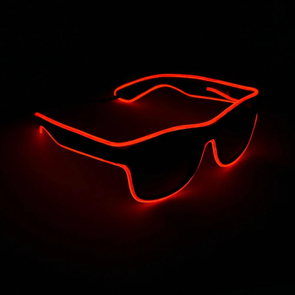 LED light up sunglasses glow flashing EL glasses for party Halloween club decoration
