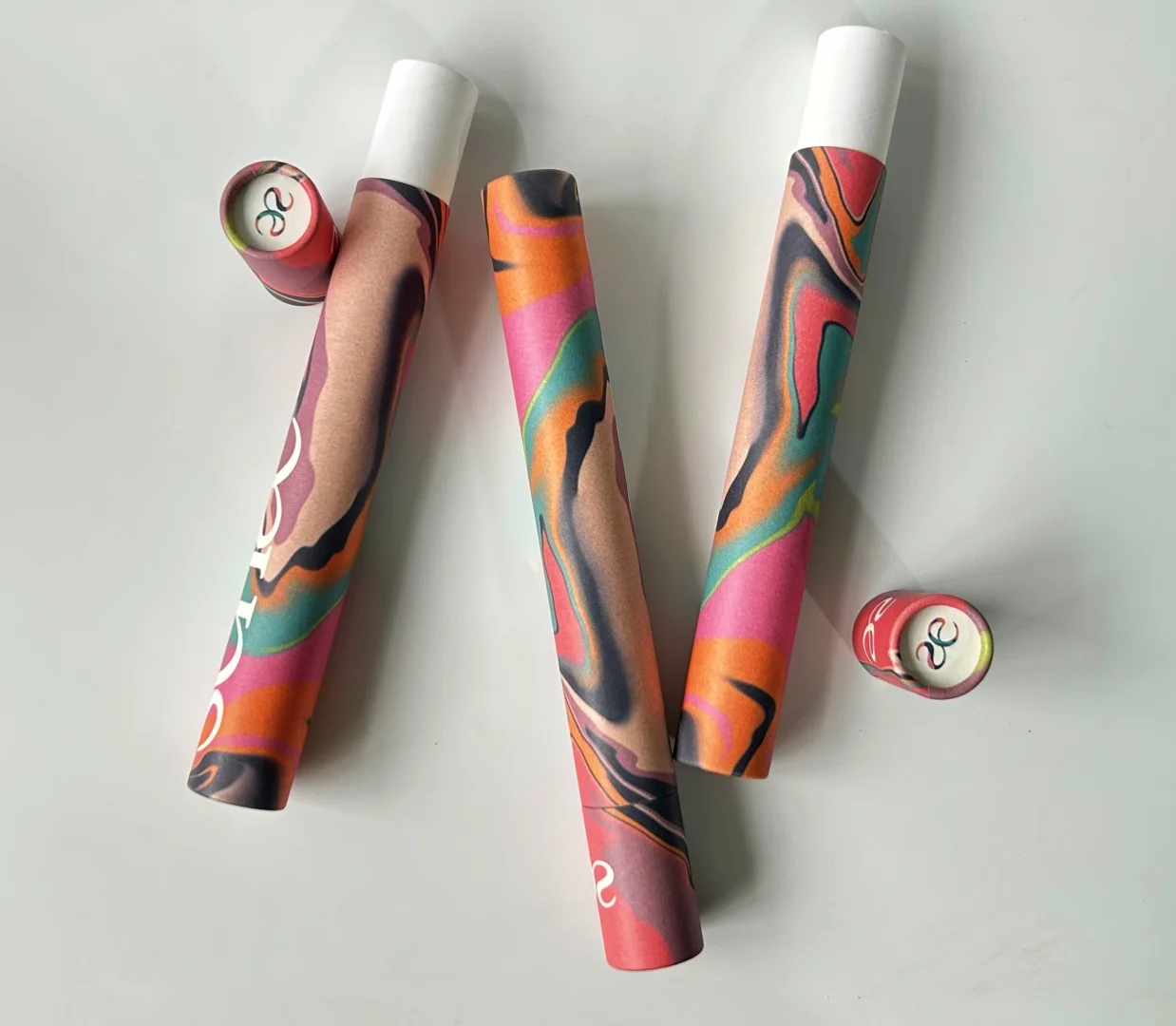 Eco friendly incense sticks Cylinder package box, colorful Round Poster packaging tube