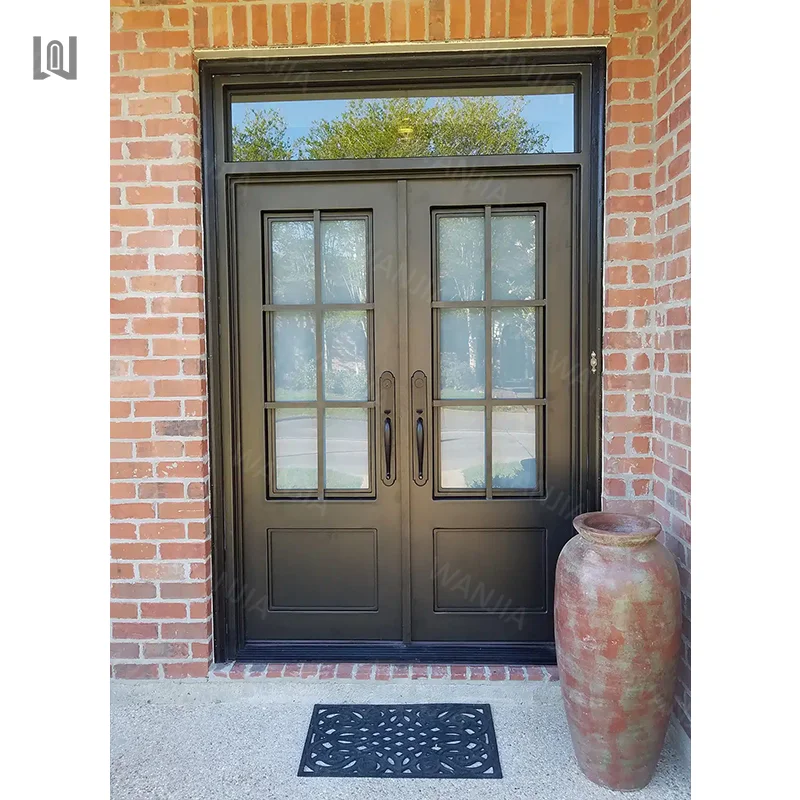 Top Rated Suppliers Front Entry Custom Doors OEM Iron Front Entry French Doors Wrought Iron French Doors