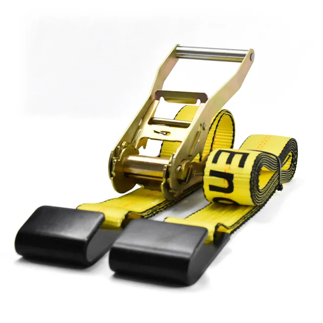 Enchain 2 inch 27ft Ratchet Tie Down Cargo Rachet Strap with Flat Hook