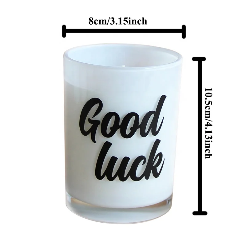 Handmade Candle Natural Fragrance Gift Sets Festival Aromatherapy Vanilla White Glass Cylinder Soy Candles Essential Oil