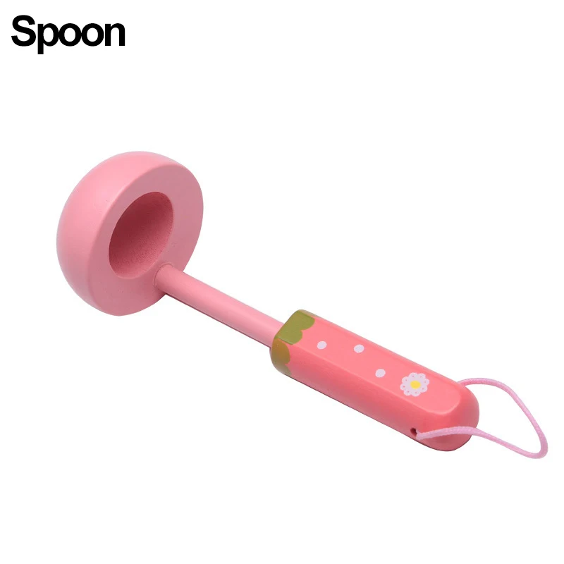 Wooden Play Home Chop Le Stir-Fry Toys Pan Wok Hot Pot