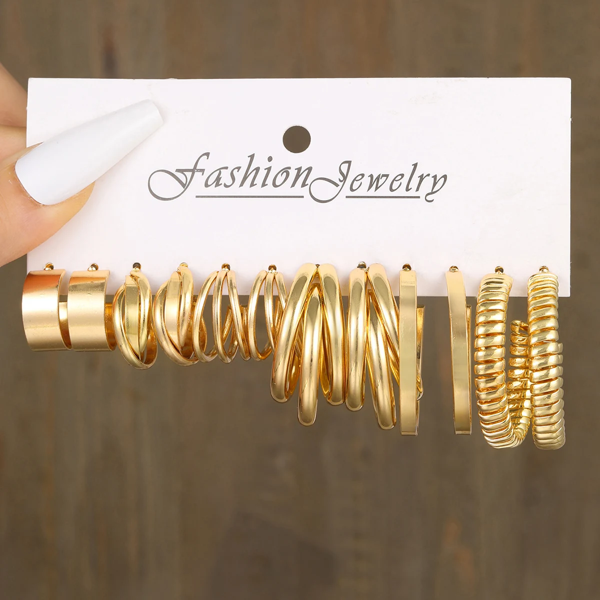 17km Wholesale Round Circle Hoop Earring Sets Fashion Hollow Twist Crystal Jewelry Earring Set For Women