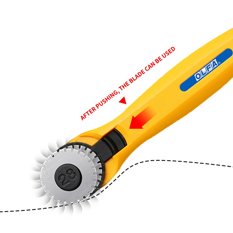 OLFA PRC-3/C 28mm Deep-serated Edged Alloy Tool Steel Blade Quick-Change Rotary Cutter