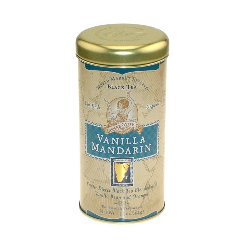 tea tin canister manufacturers storage custom round tea tin box metal can for tea