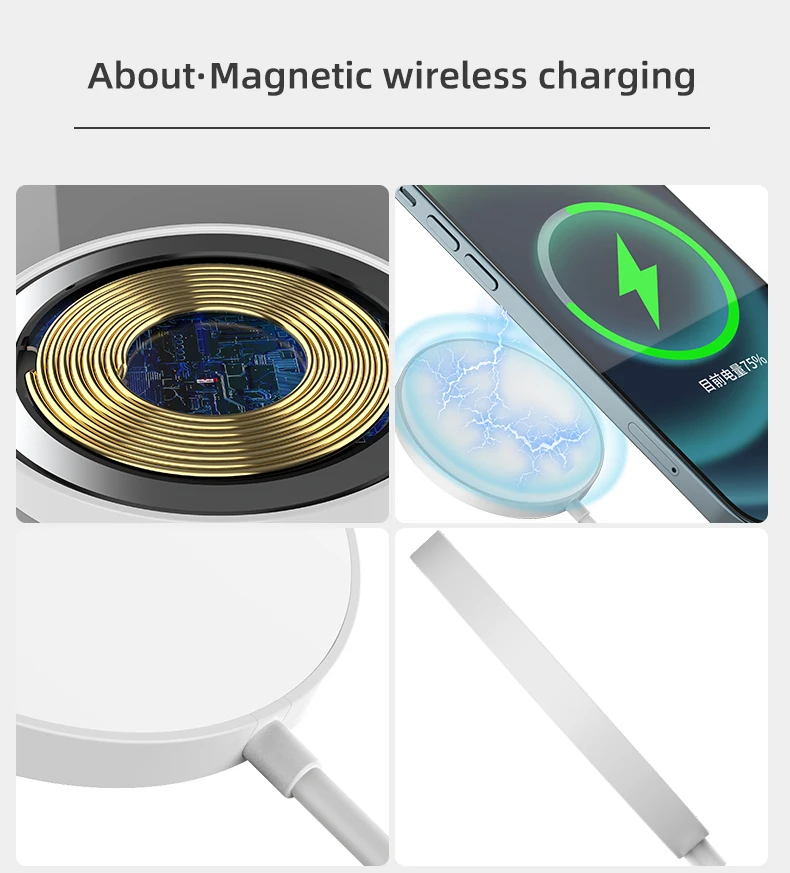 Factory direct Fast Wireless Charging 15W  9V1.67A  Wireless Charger pad for i-phone Quick Round Wireless Charger