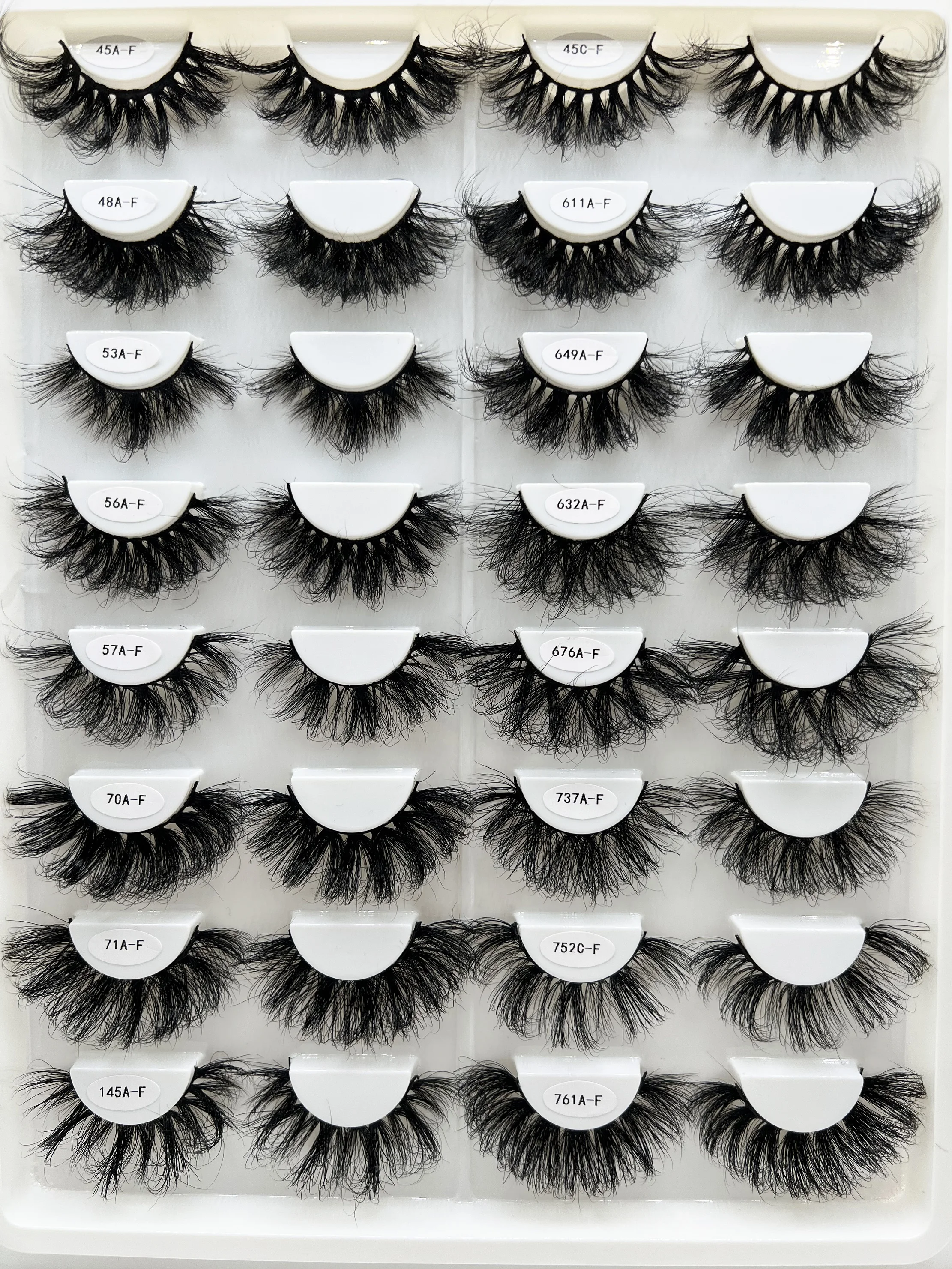 WHOLESALE 8D fluffy 25mm real mink lashes 8d wispy mink eyelashes