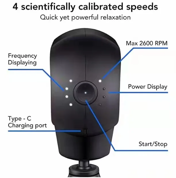 Mini Portable Massage Gun 4 Scientifically Calibrated Speeds Quick Yet Powerful Relaxation Pocket Massage Gun