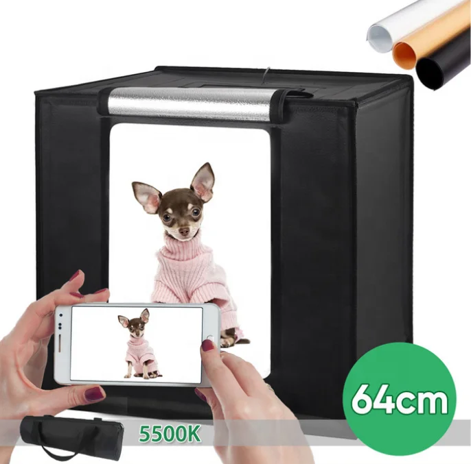 2020 professional 60cm mini led foldable soft fill portable simple product still life light with bracket camera Photo studio box