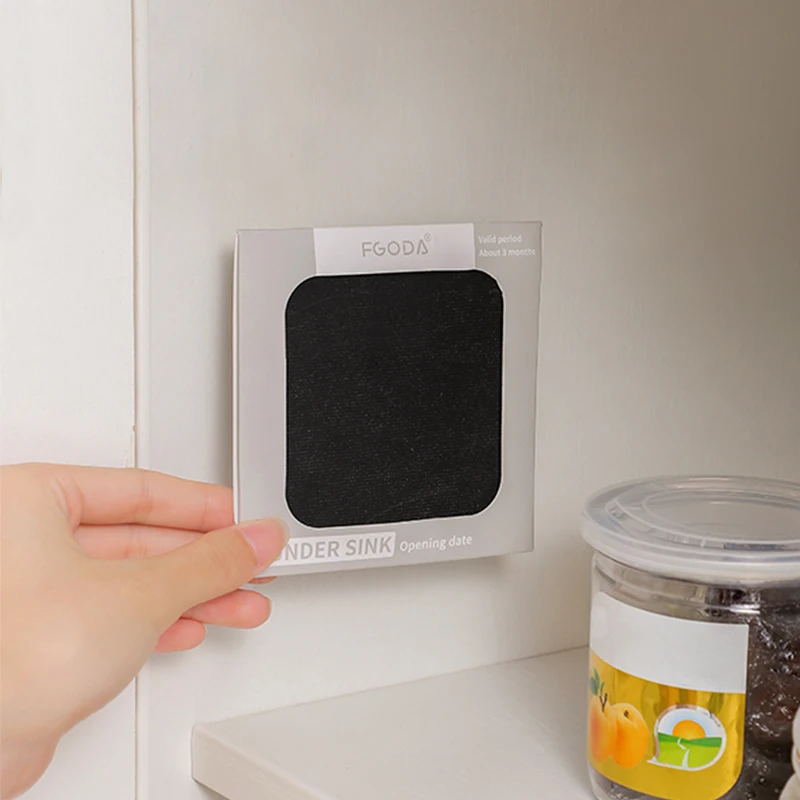 Multifunctional Household Kitchen Cabinet Sink Drawer Air Fresher Activated Carbon Removing Odors Deodorization Sticker