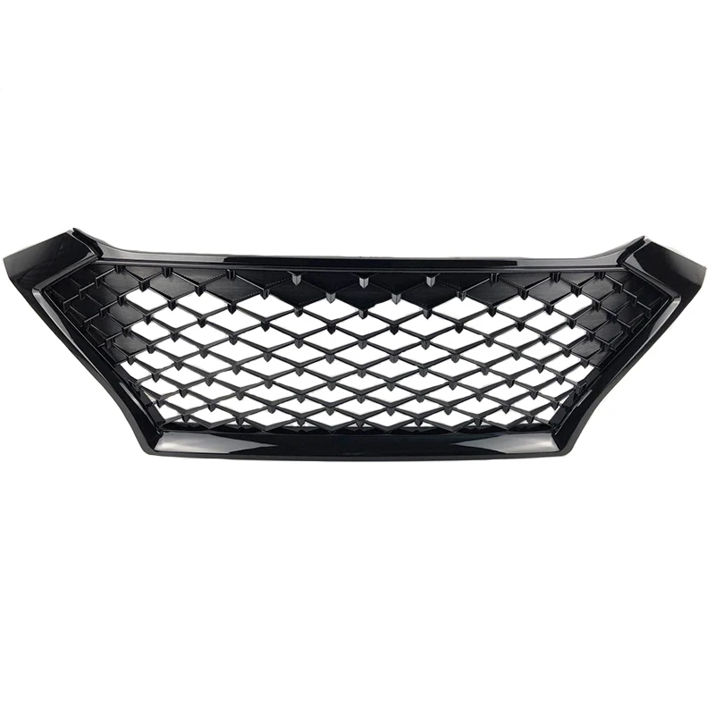FRONT RACING GRILLE FIT FOR HYUNDAI TUCSON 2019 2020 GRILL COVER GRILLS FOR FUSION MONDEO BLACK SILVER CAR STYLING