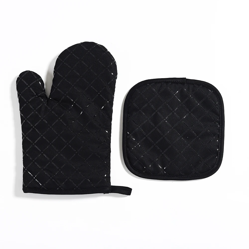 
China Wholesale High Quality Silicone Oven Mitt And Pot Holder Set Heat Resistant Oven Gloves Silicone Oven Glove 
