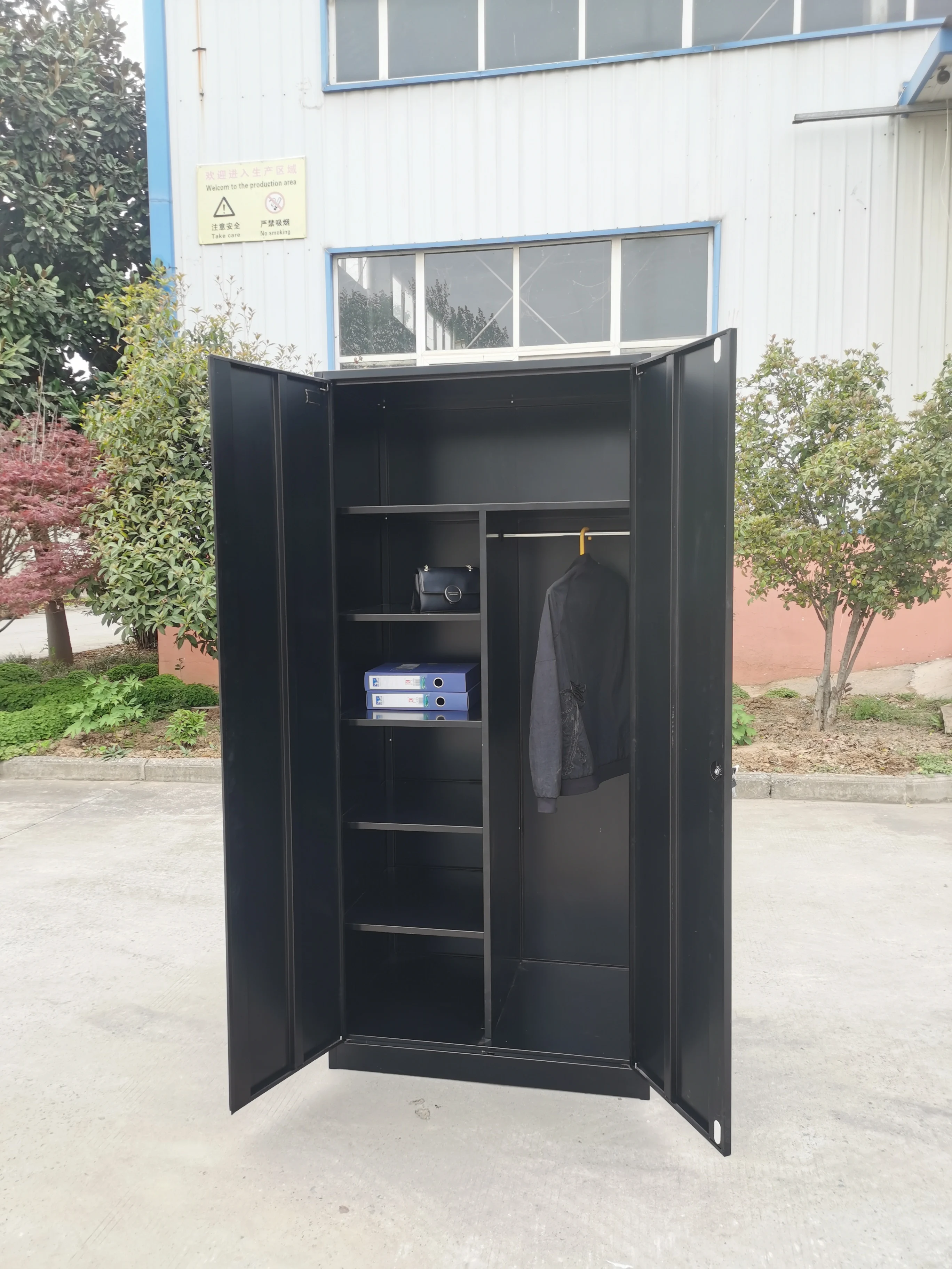 Large capacity bedroom furniture 2 door metal wardobe prices metal almirah