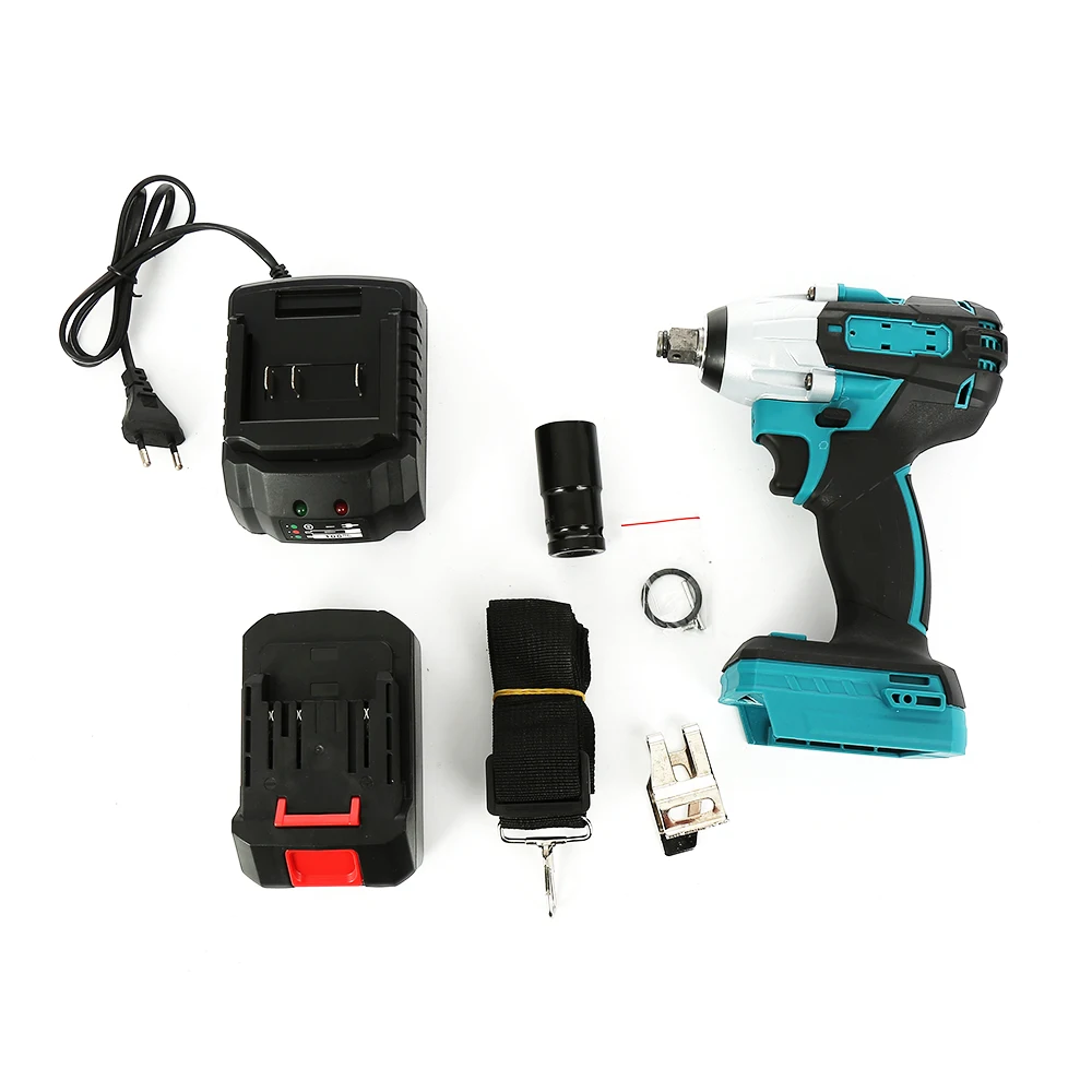 Профессиональный беспроводной ударный гайковерт с литий-ионным аккумулятором 18 в/20 в, бесщеточный Электрический ударный гайковерт с высоким крутящим моментом