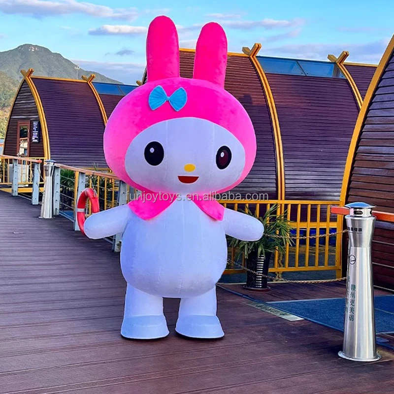 Giant Kuromi Melody Inflatable Mascot Costume Cat Inflatable Suit Cartoon Characters Anime Cosplay Dress Advertising Carnival